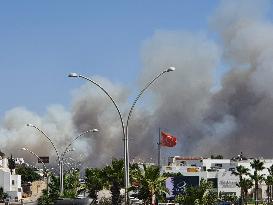 Wildfires continues at Bodrum - Turkey