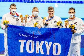 Tokyo Olympics - USA won gold on men's 4x100m medley relay