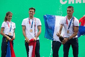 French Medalists of the Olympics Games at the Trocadero - Paris