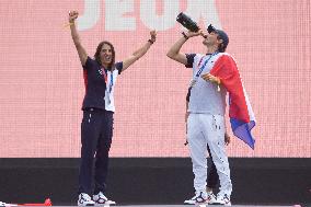 French Medalists of the Olympics Games at the Trocadero - Paris