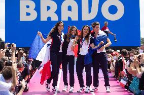 French Medalists of the Olympics Games at the Trocadero - Paris