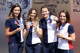 French Medalists of the Olympics Games at the Trocadero - Paris