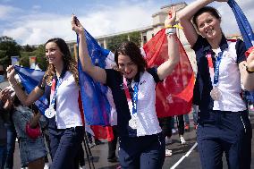 French Medalists of the Olympics Games at the Trocadero - Paris