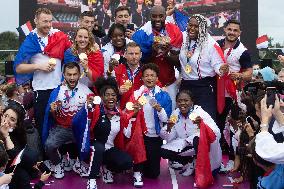 Team France Judo Medalists At Trocadero - Paris