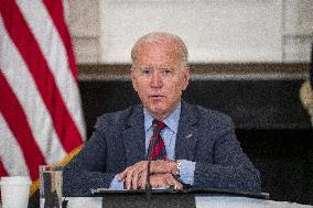 US President Joe Biden meets Latino community leaders