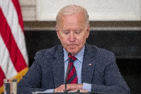 US President Joe Biden meets Latino community leaders