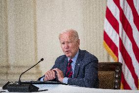 US President Joe Biden meets Latino community leaders