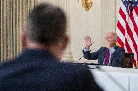 US President Joe Biden meets Latino community leaders