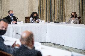 US President Joe Biden meets Latino community leaders