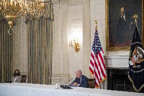 US President Joe Biden meets Latino community leaders