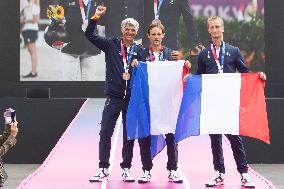 France Olympics Medalists At The Fan Zone Of The Trocadero - Paris