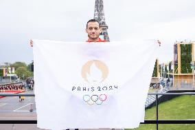 France Olympics Medalists At The Fan Zone Of The Trocadero - Paris