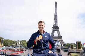 France Olympics Medalists At The Fan Zone Of The Trocadero - Paris