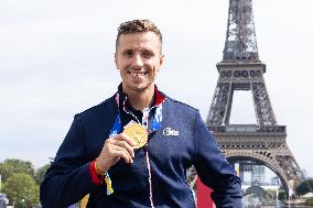 France Olympics Medalists At The Fan Zone Of The Trocadero - Paris