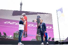 France Olympics Medalists At The Fan Zone Of The Trocadero - Paris