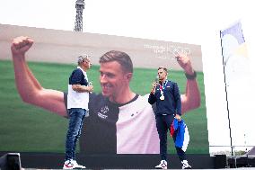 France Olympics Medalists At The Fan Zone Of The Trocadero - Paris