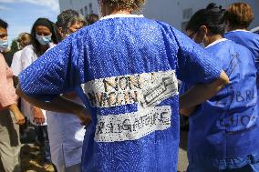 Nursing Staff Protest Mandatory Vaccination - Marseille