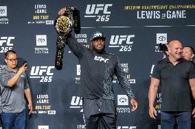UFC 265 - Lewis And Gane Face Off - Houston