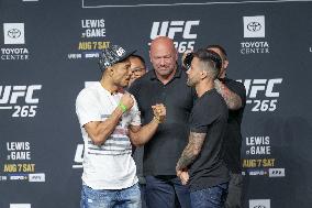 UFC 265 - Lewis And Gane Face Off - Houston