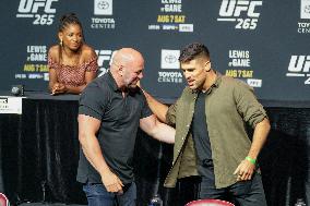 UFC 265 - Lewis And Gane Face Off - Houston