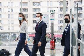 Minister JB Djebbari at Gare de Lyon as France extended health pass - Paris