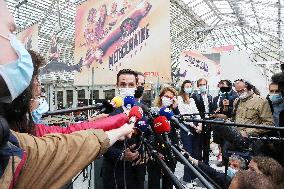 Minister JB Djebbari at Gare de Lyon as France extended health pass - Paris