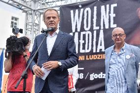 Protest For Media Freedom - Warsaw