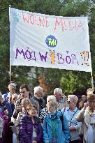 Protest For Media Freedom - Warsaw