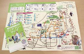 Barrier-free map of Ikaho hot spring resort in Japan