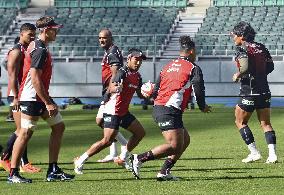 Rugby: Japan's training for match vs. Australia