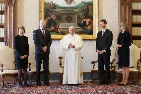 Pope Francis Meets Royals Of Liechtenstein - Vatican