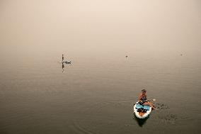 Smoke From Wildfires Blankets Okanagan Lake - Canada