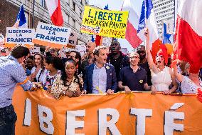 Anti-Health Pass Rally called by Florian Philippot - Paris