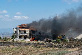 Site of Fuel Tank Explosion in Northern Lebanon - Akkar