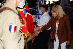 President Macron At A Ceremony For The Allied Landings - Bormes-les-Mimosas