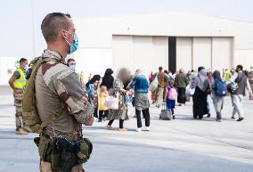 French Evacuees From Afghanistan Transit In UAE