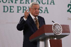 Lopez Obrador Holds Weekly Press Conference - Mexico