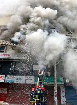 Fire at six-storey building in Dhaka - Bangladesh