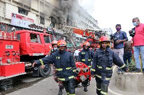 Fire at six-storey building in Dhaka - Bangladesh