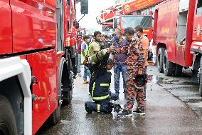 Fire at six-storey building in Dhaka - Bangladesh