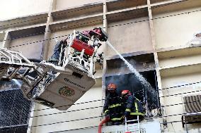 Fire at six-storey building in Dhaka - Bangladesh