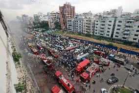 Fire at six-storey building in Dhaka - Bangladesh