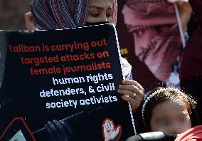 Demonstration in solidarity of the Afghan people in Rome