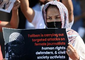 Demonstration in solidarity of the Afghan people in Rome