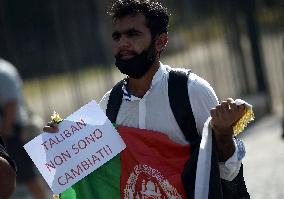 Demonstration in solidarity of the Afghan people in Rome