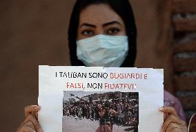 Demonstration in solidarity of the Afghan people in Rome