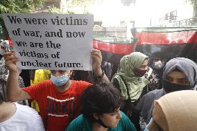 Afghan Refugees Living In Delhi Hold Protest