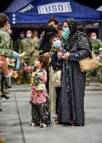Afghan Evacuees Transit In Naval Air Base - Italy
