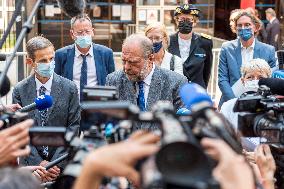 Eric Dupond-Moretti Visits The Judicial Court - Marseille