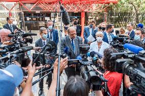 Eric Dupond-Moretti Visits The Judicial Court - Marseille